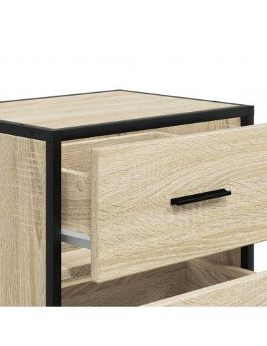 Comodini 2pz Rovere Sonoma 40x31x50 cm in Truciolato