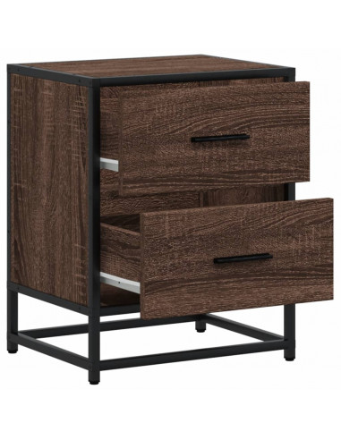 Comodini Rovere Marrone 2 pz 40x31x50 cm in Truciolato