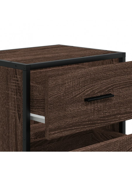Comodini Rovere Marrone 2 pz 40x31x50 cm in Truciolato