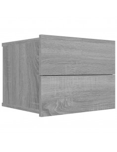 Comodino Grigio Sonoma 40x30x30 cm in Legno Multistrato 2