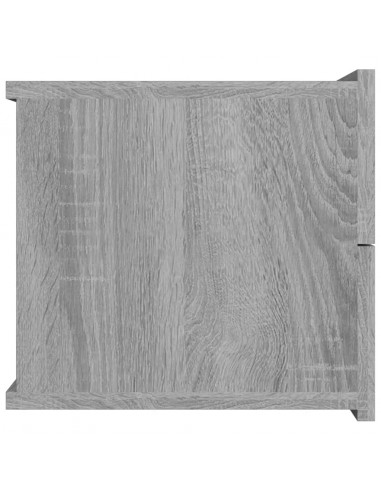 Comodino Grigio Sonoma 40x30x30 cm in Legno Multistrato