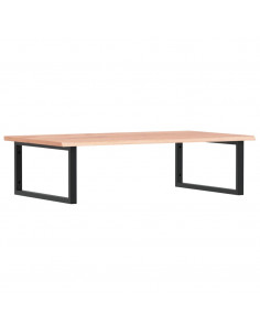 Ripiano a Parete per Lavabo in Acciaio e Massello di Rovere 2