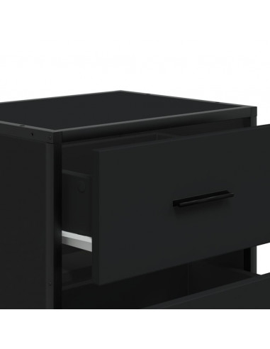 Comodino Nero 40x31x50 in Truciolato