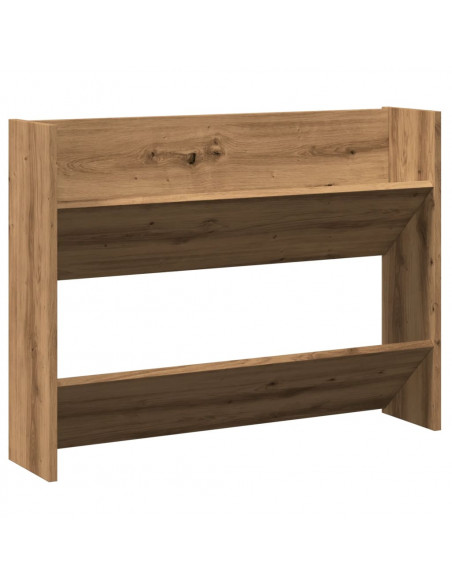 Scarpiera a Muro Rovere Artigianale 80x18x60 cm in Truciolato