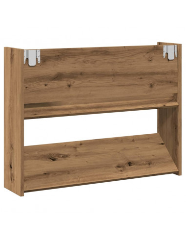 Scarpiera a Muro Rovere Artigianale 80x18x60 cm in Truciolato