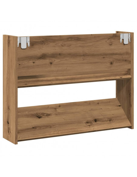 Scarpiera a Muro Rovere Artigianale 80x18x60 cm in Truciolato