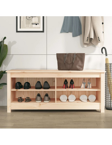 Scarpiera 110x38x45,5 cm in Legno Massello di Pino