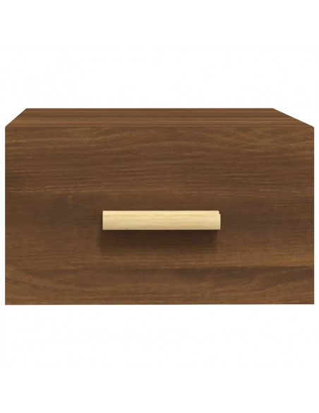 Comodini a Muro 2 pz Rovere Marrone 35x35x20 cm