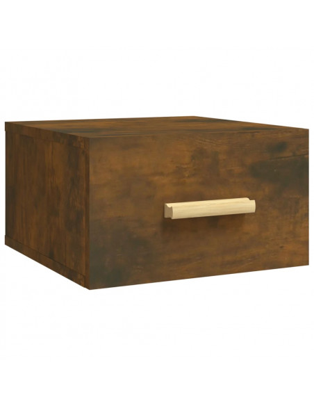 Comodino a Muro Rovere Fumo 35x35x20 cm