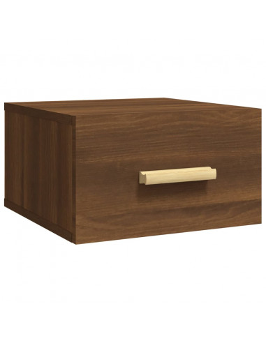 Comodino a Muro Rovere Marrone 35x35x20 cm