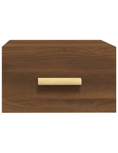 Comodino a Muro Rovere Marrone 35x35x20 cm