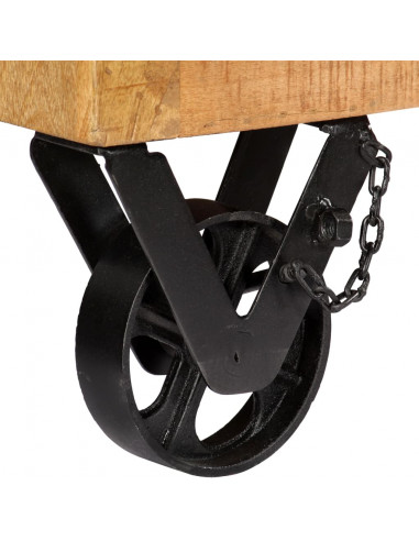 Scarpiera 86x35x55 cm in Legno Massello di Mango