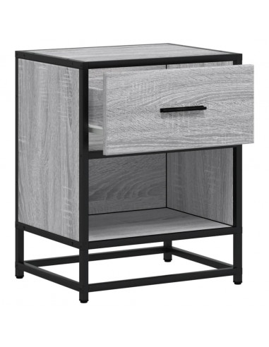 Comodini 2 pz Grigio Sonoma 40x31x50 cm in Truciolato