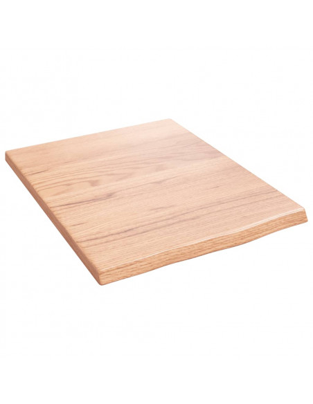 Ripiano Muro Marrone Chiaro 40x50x2 cm Massello Rovere Trattato