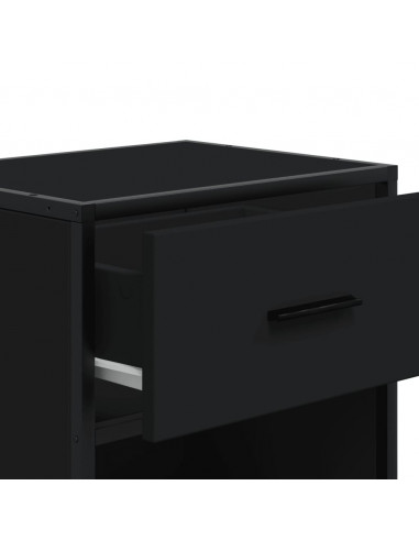 Comodini 2 pz Neri 40x31x50 in Truciolato