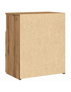 Comodini 2pz Rovere Artigianale 50x32x60cm in Legno Multistrato 2