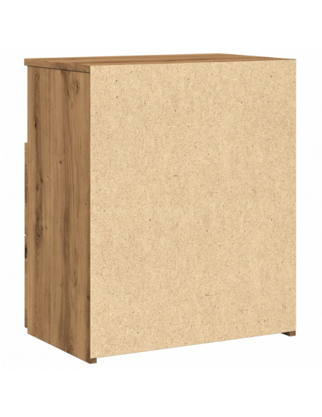 Comodini 2pz Rovere Artigianale 50x32x60cm in Legno Multistrato