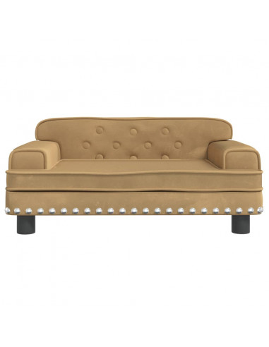 Divano per Bambini Marrone 70x45x30 cm in Velluto