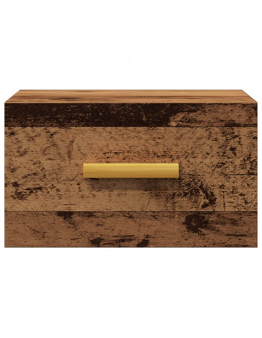 Comodini a Muro 2 pz Legno Antico 35x35x20 cm