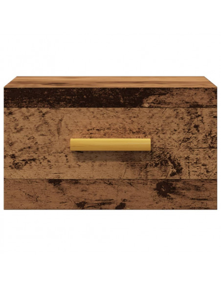 Comodini a Muro 2 pz Legno Antico 35x35x20 cm