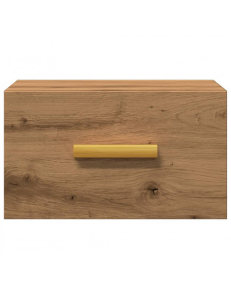 Comodini a Muro 2 pz Rovere Artigianale 35x35x20 cm