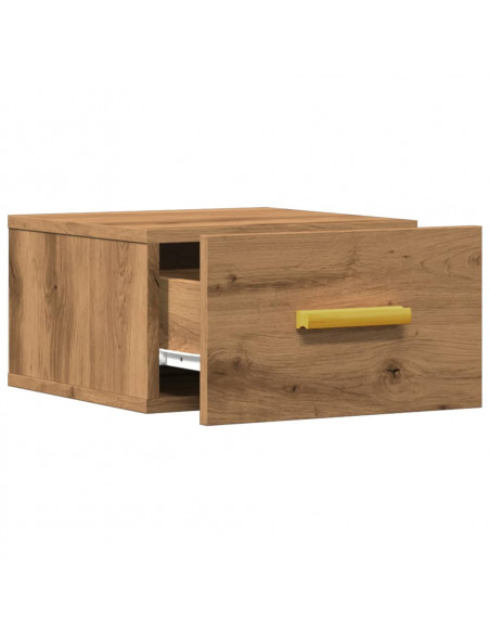 Comodini a Muro 2 pz Rovere Artigianale 35x35x20 cm