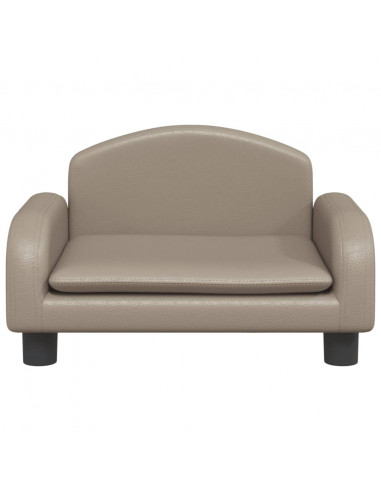 Divano per Bambini Cappuccino 50x40x30 cm in Similpelle