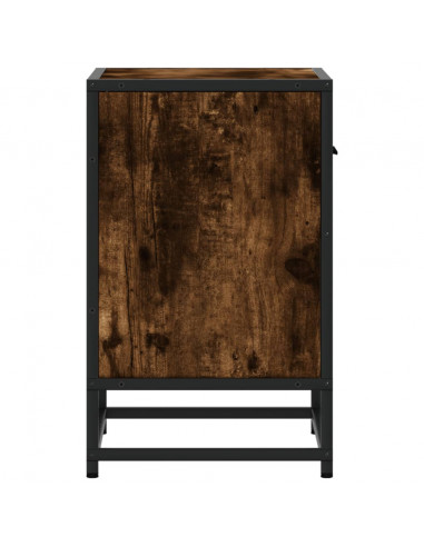 Comodini Rovere Fumo 2 pz 40x31x50 cm in Truciolato