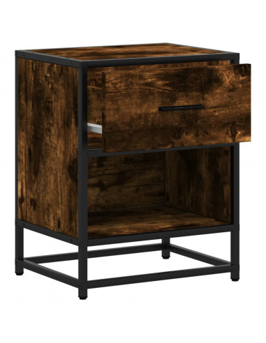 Comodini Rovere Fumo 2 pz 40x31x50 cm in Truciolato