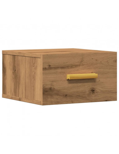 Comodino a Muro Rovere Artigianale 35x35x20 cm