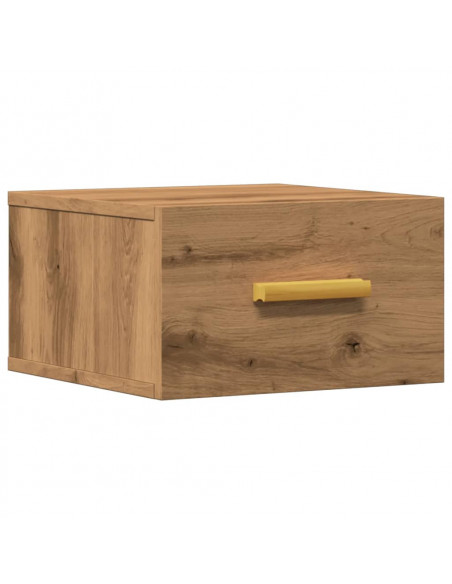 Comodino a Muro Rovere Artigianale 35x35x20 cm