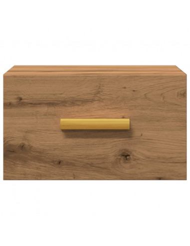 Comodino a Muro Rovere Artigianale 35x35x20 cm