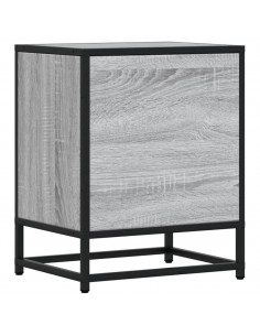 Comodino Grigio Sonoma 40x31x50 cm in Truciolato 2