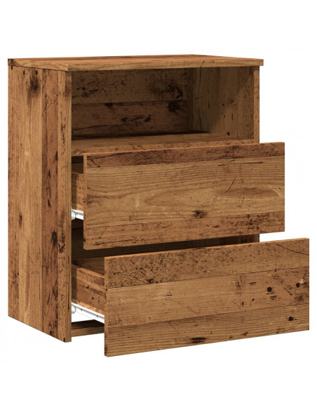Comodino Legno Antico 50x32x60 cm in Legno Multistrato