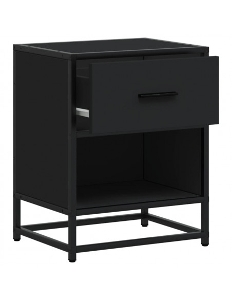 Comodino Nero 40x31x50 in Truciolato