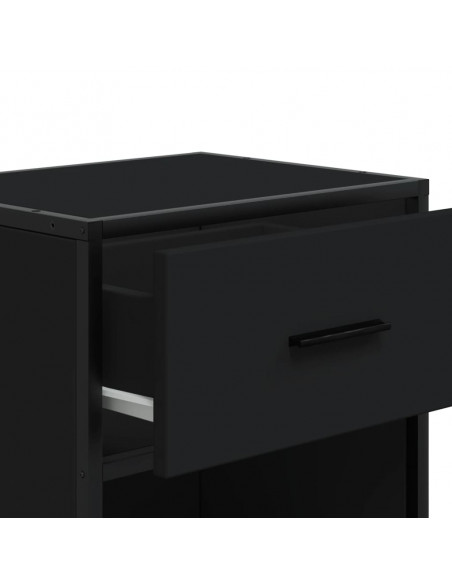 Comodino Nero 40x31x50 in Truciolato