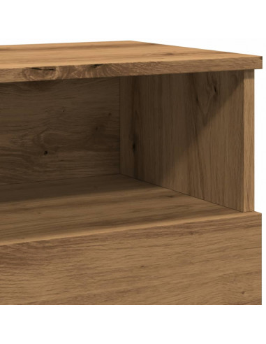 Comodino Rovere Artigianale 50x32x60 cm in Legno Multistrato