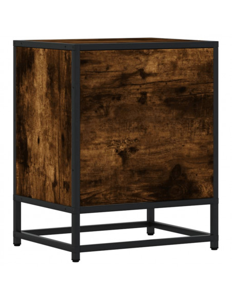 Comodino Rovere Fumo 40x31x50 cm in Truciolato