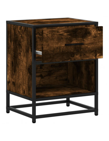 Comodino Rovere Fumo 40x31x50 cm in Truciolato