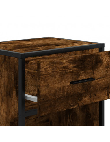 Comodino Rovere Fumo 40x31x50 cm in Truciolato
