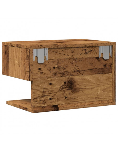 Comodini da Parete 2pz Legno Antico