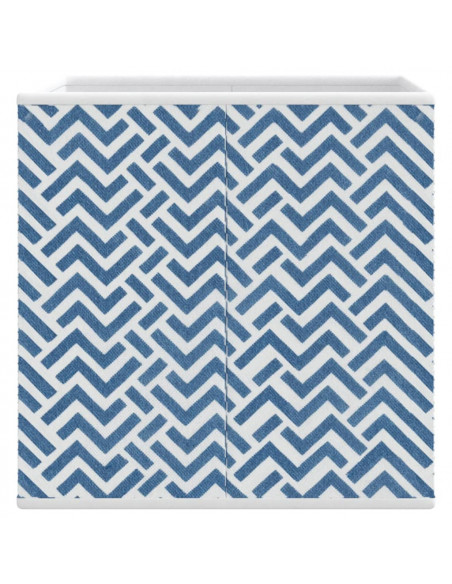 Scatole Portaoggetti 10 pz Blu 32x32x32 cm Tessuto non Tessuto