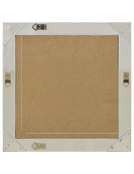 Specchio da Parete Stile Barocco 60x60 cm Argento