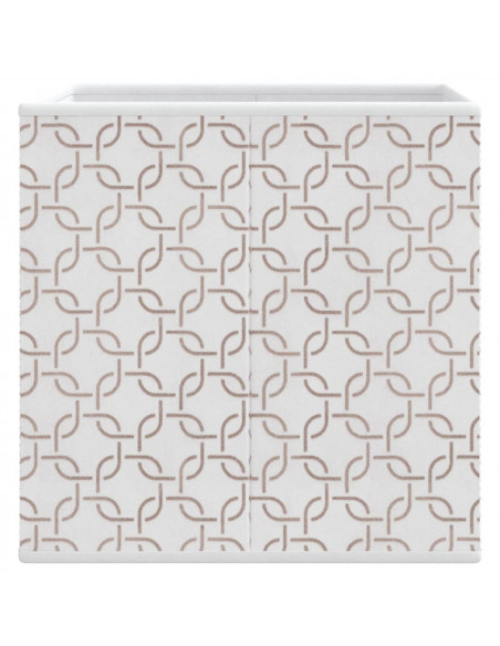 Scatole Portaoggetti 10 pz Crema 32x32x32cm Tessuto non Tessuto