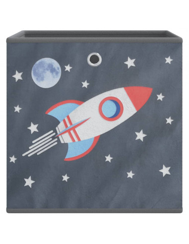 Scatole Portaoggetti 10pz Grigio 32x32x32cm Tessuto non Tessuto