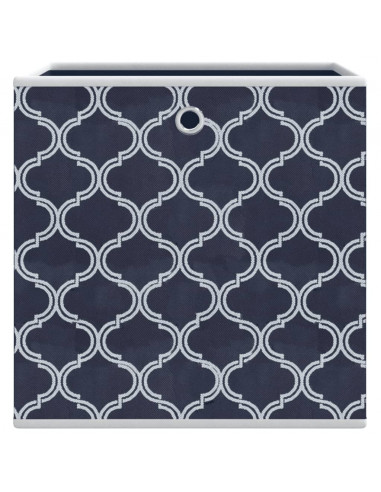 Scatole Portaoggetti 4 pz Blu 32x32x32 cm Tessuto non Tessuto
