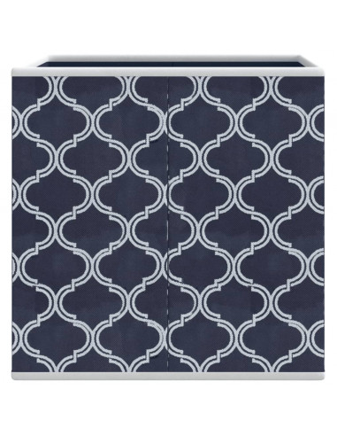 Scatole Portaoggetti 4 pz Blu 32x32x32 cm Tessuto non Tessuto