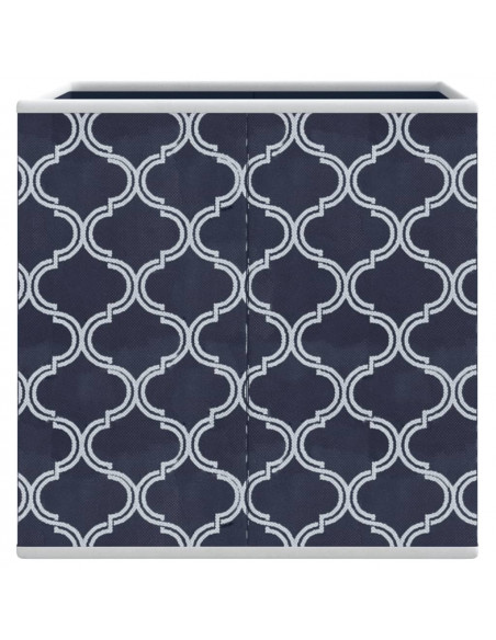 Scatole Portaoggetti 4 pz Blu 32x32x32 cm Tessuto non Tessuto