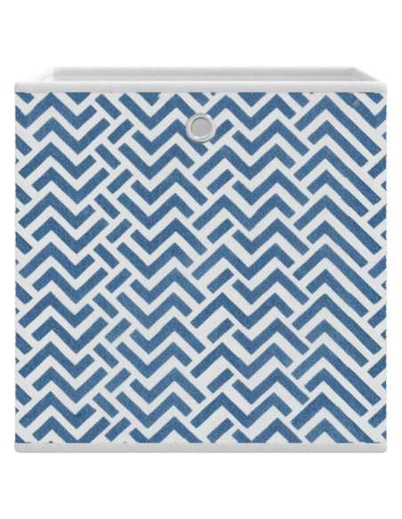 Scatole Portaoggetti 4 pz Blu 32x32x32 cm Tessuto non Tessuto