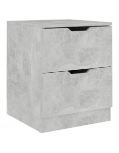 Comodino Grigio Cemento 40x40x50 cm in Legno Multistrato 2